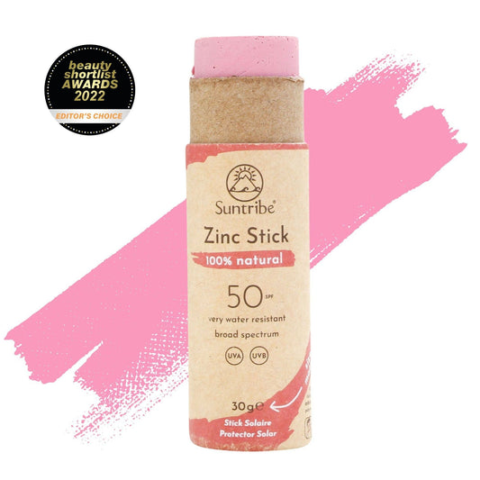Suntribe Natural Mineral Zinc Sun Stick SPF 50 Retro Red