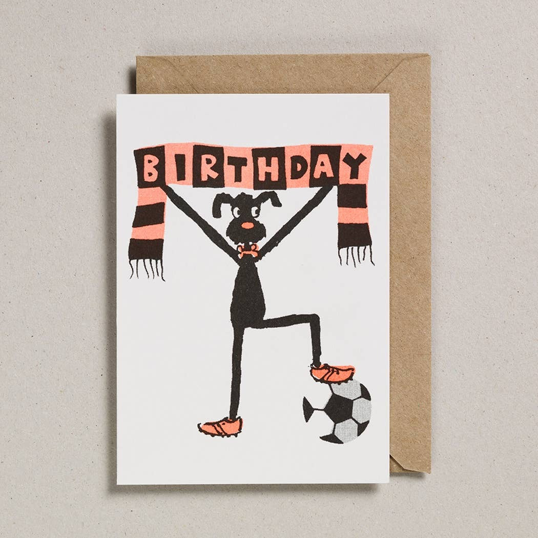 Rusty Studio Rascals Football Dog Birthday Card