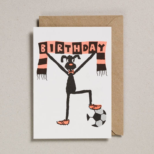 Rusty Studio Rascals Football Dog Birthday Card